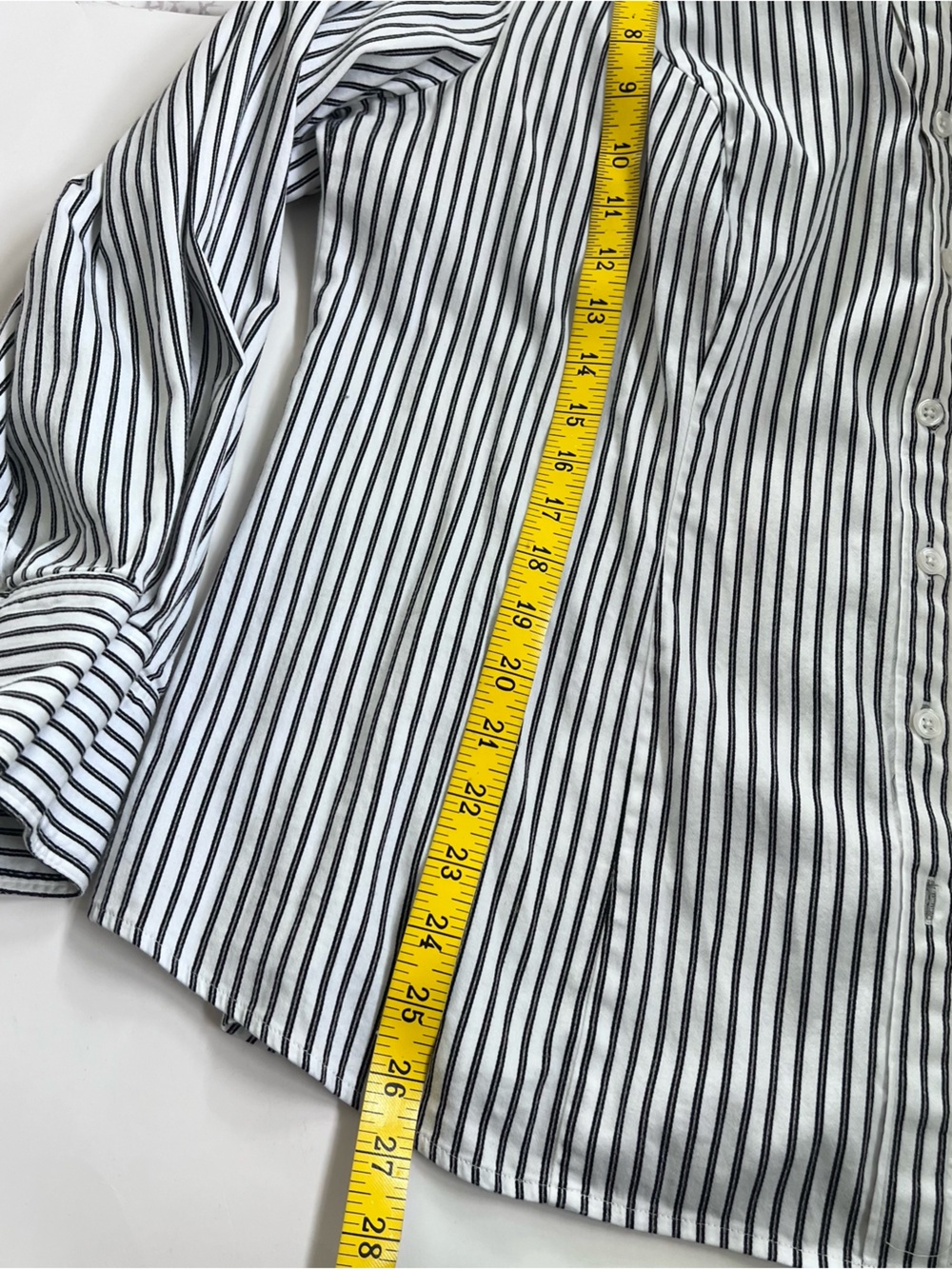 Lane Bryant preppy striped long sleeves blouse size 16 - Picture 7 of 7